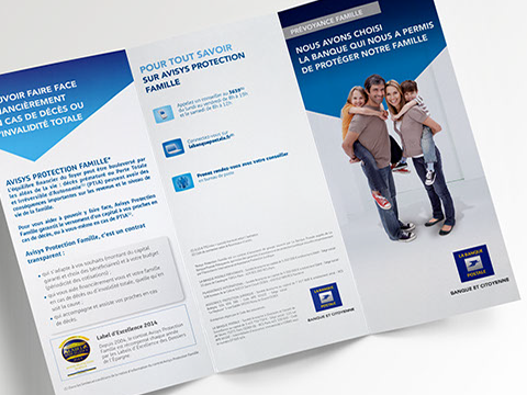 Conception de leaflet pour LA BANQUE POSTALE