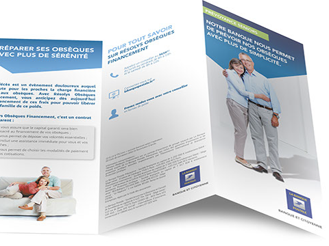 Conception de leaflet pour LA BANQUE POSTALE