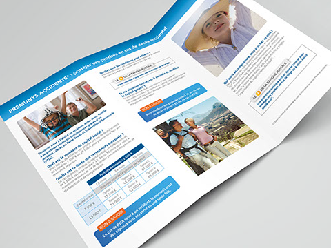 Conception de leaflet pour LA BANQUE POSTALE