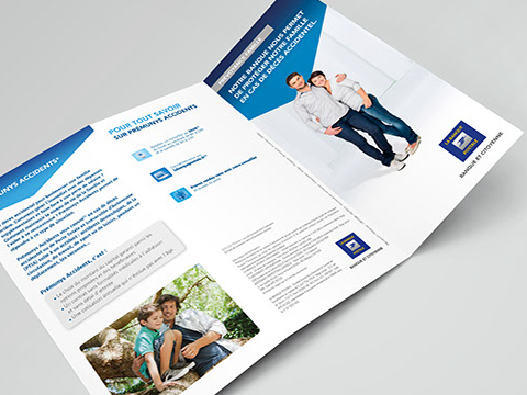 Conception de leaflet pour LA BANQUE POSTALE