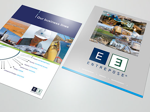 Plaquette institutionnelle pour le groupe ENTREPOSE