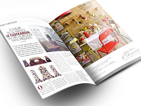 Conception d'annonce presse pour JARDIN D'ULYSSE