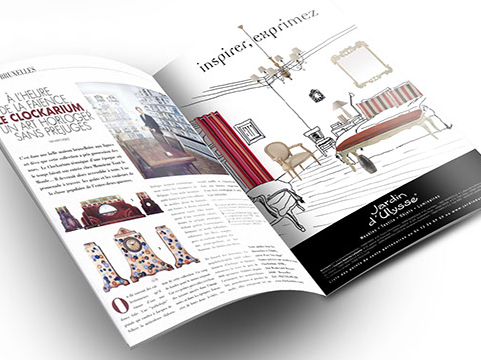 Conception d'annonce presse pour JARDIN D'ULYSSE