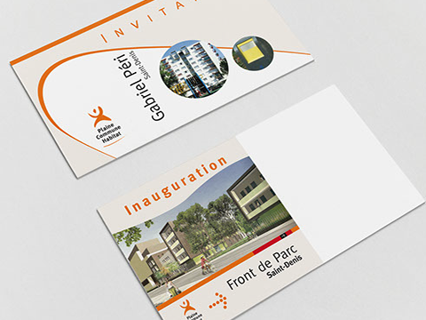 Plaine Commune Habitat - conception de carton d'invitation