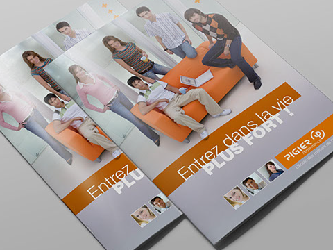 Conception d'une plaquette institutionnelle pour PIGIER