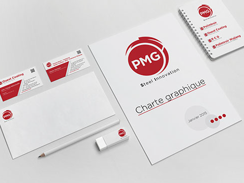 conception de l'identité visuelle PMG